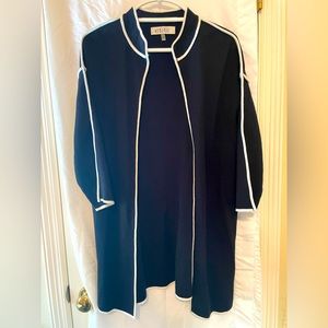 Kasper Women’s Medium Black and White Cardigan Sweater